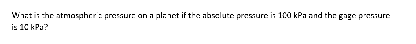 What is the atmospheric pressure on a planet if