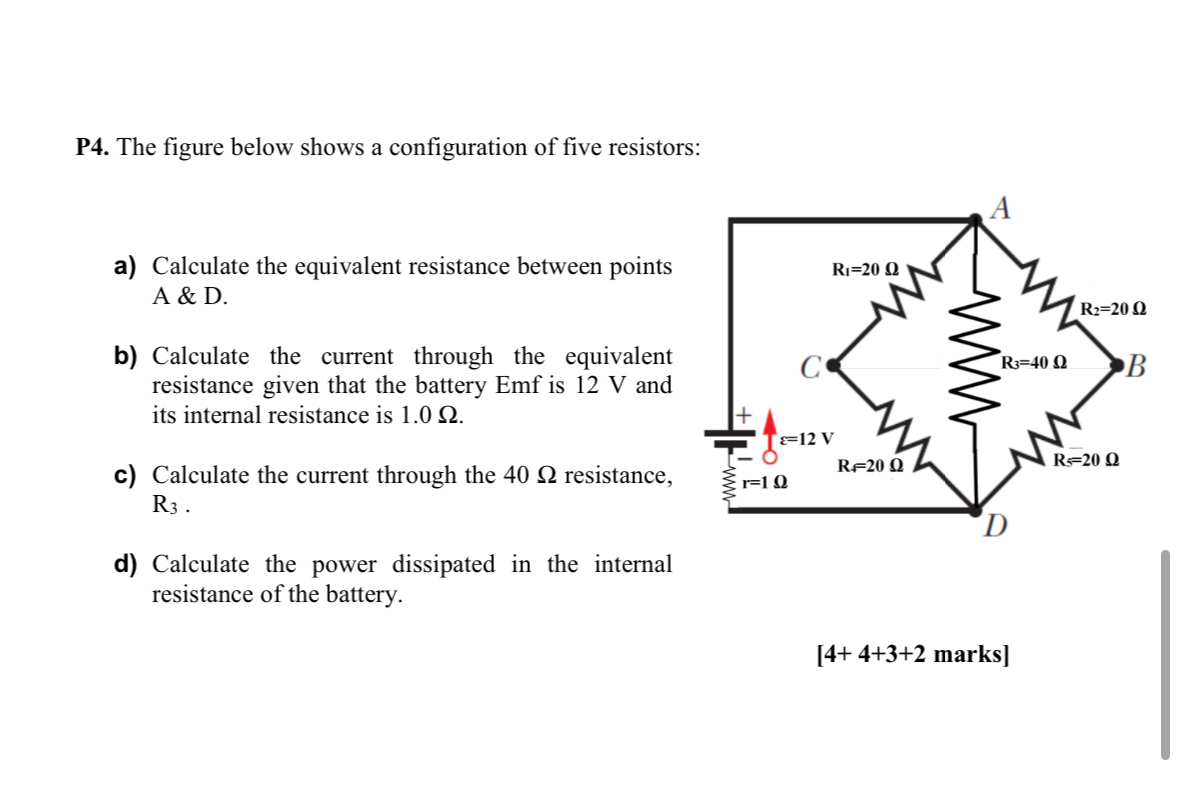 P 4 . The figure below shows a configuration of
