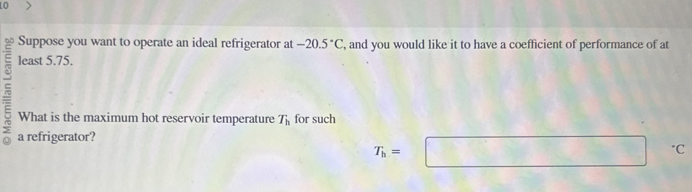 Suppose you want to operate an ideal refrigerator