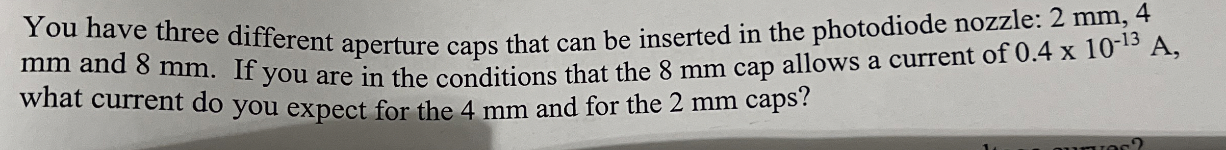 You have three different aperture caps that can