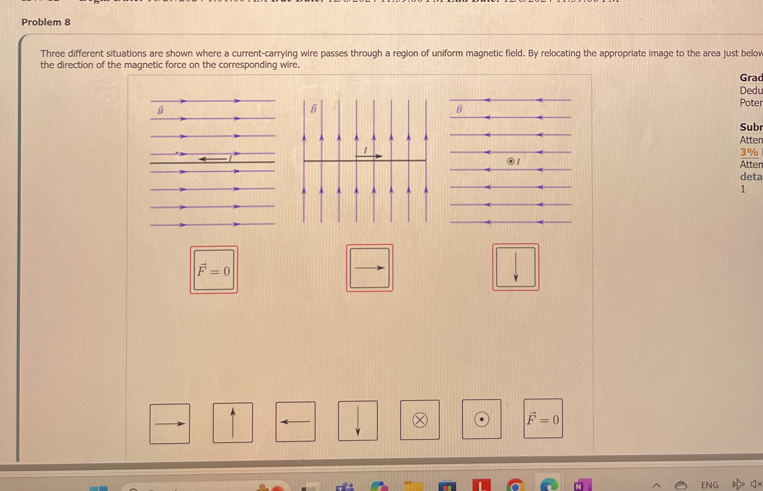 Problem 8 Three different situations are shown