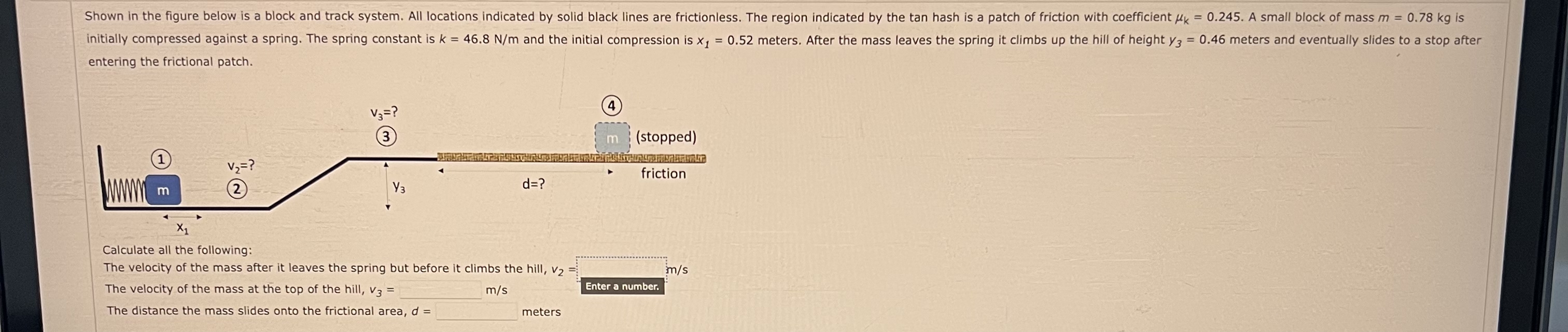 Shown in the figure below is a block and track