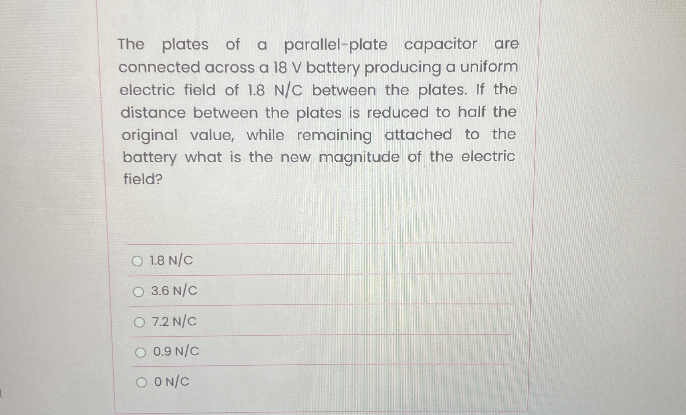 The plates of a parallel - plate capacitor are