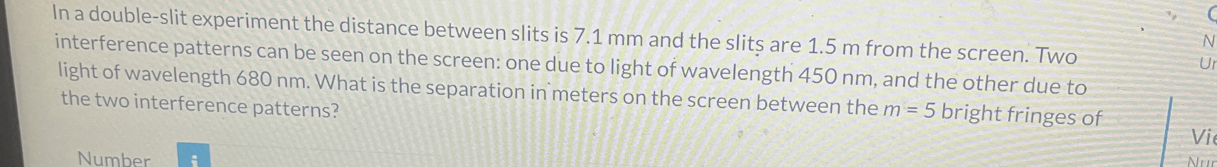 In a double - slit experiment the distance