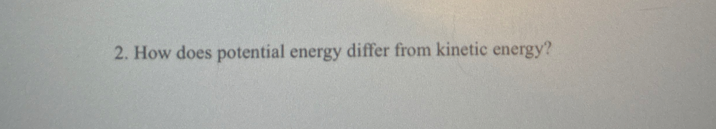 How does potential energy differ from kinetic