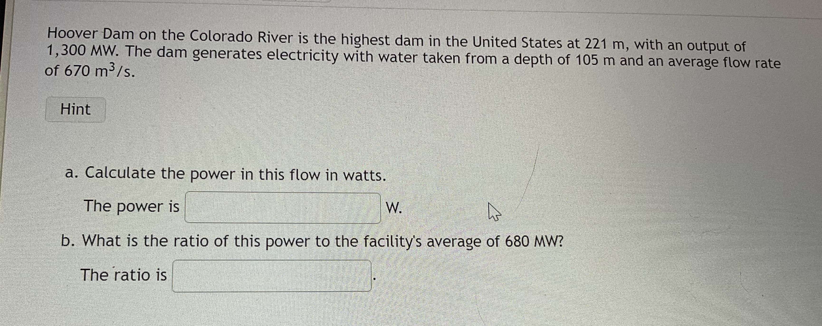 Hoover Dam on the Colorado River is the highest