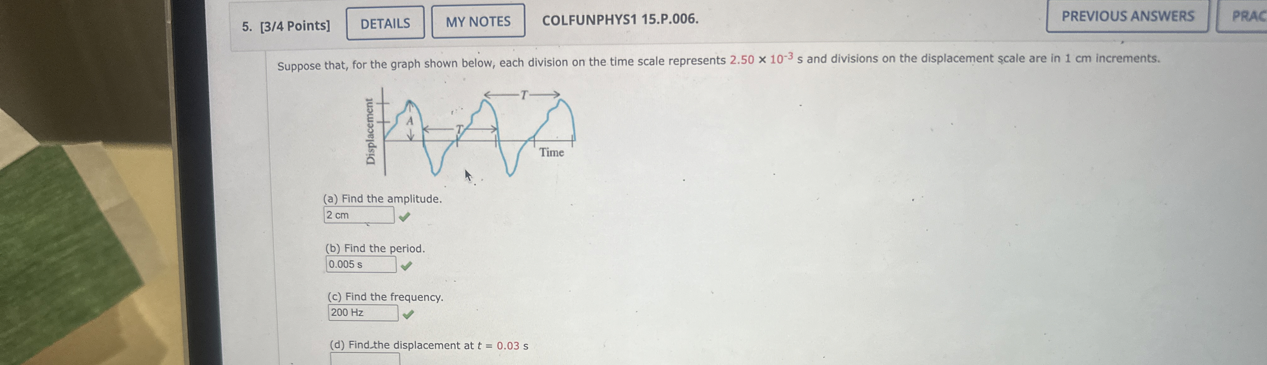 [ 3 / 4 Points ] COLFUNPHYS 1 1 5 . P . 0 0 6 .