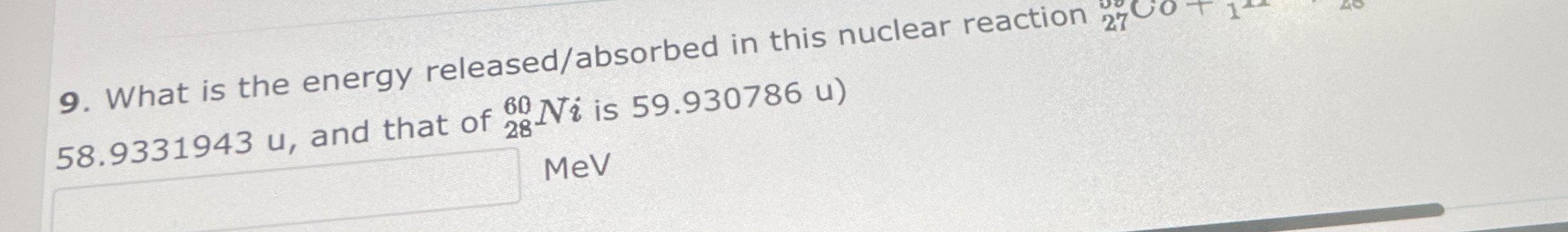 What is the energy released / absorbed in this