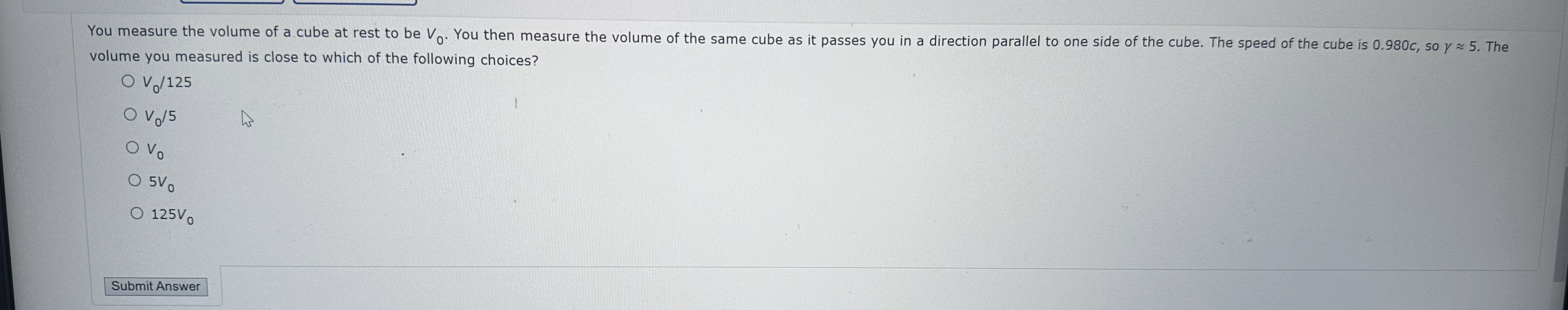 volume you measured is close to which of the