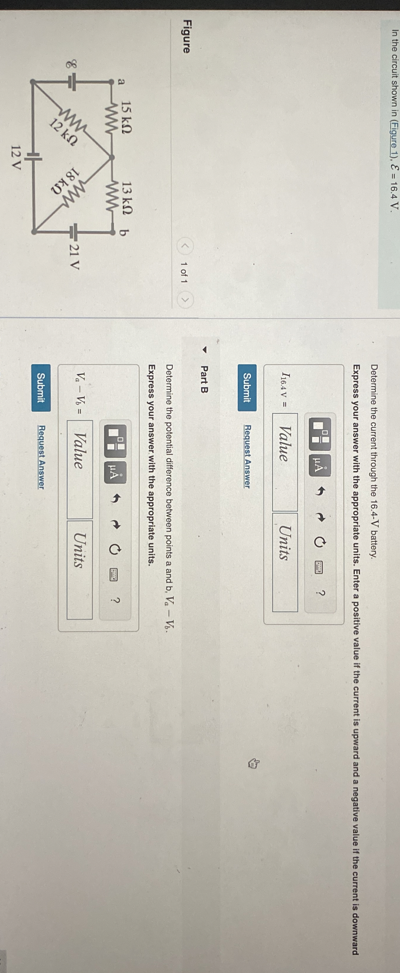 In the circuit shown in ( Figure 1 ) , E = 1 6 .