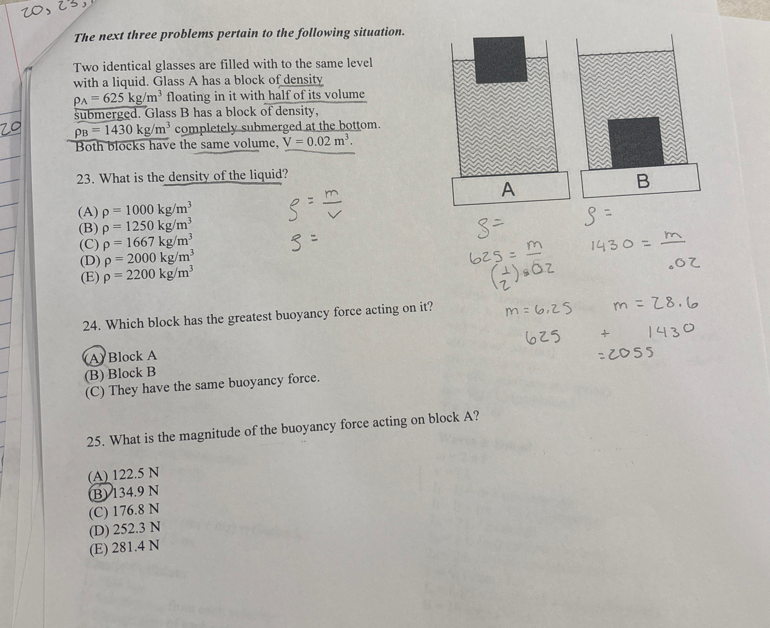 The next three problems pertain to the following
