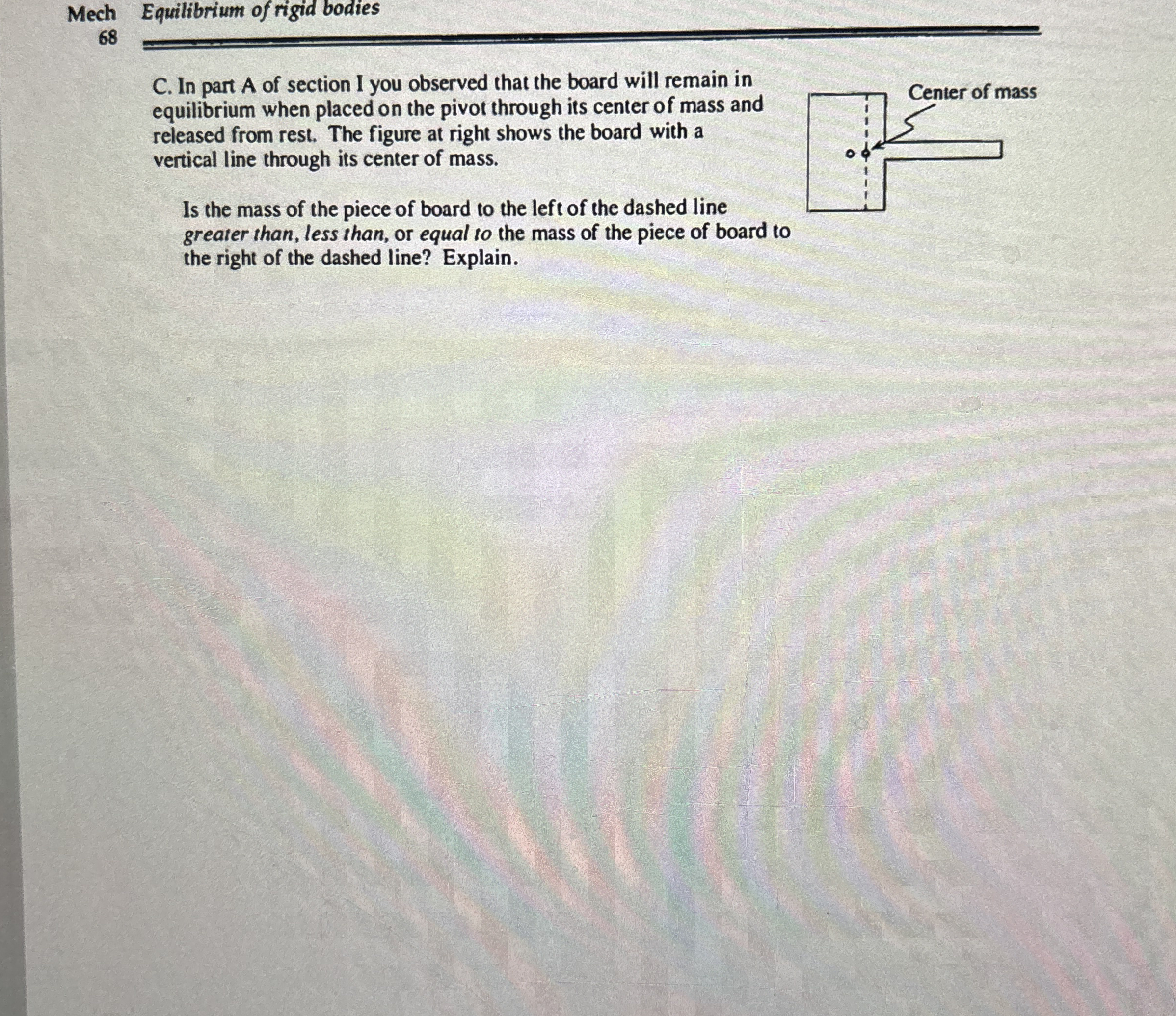 Mech Equilibrium of rigid bodies 6 8 C . In part
