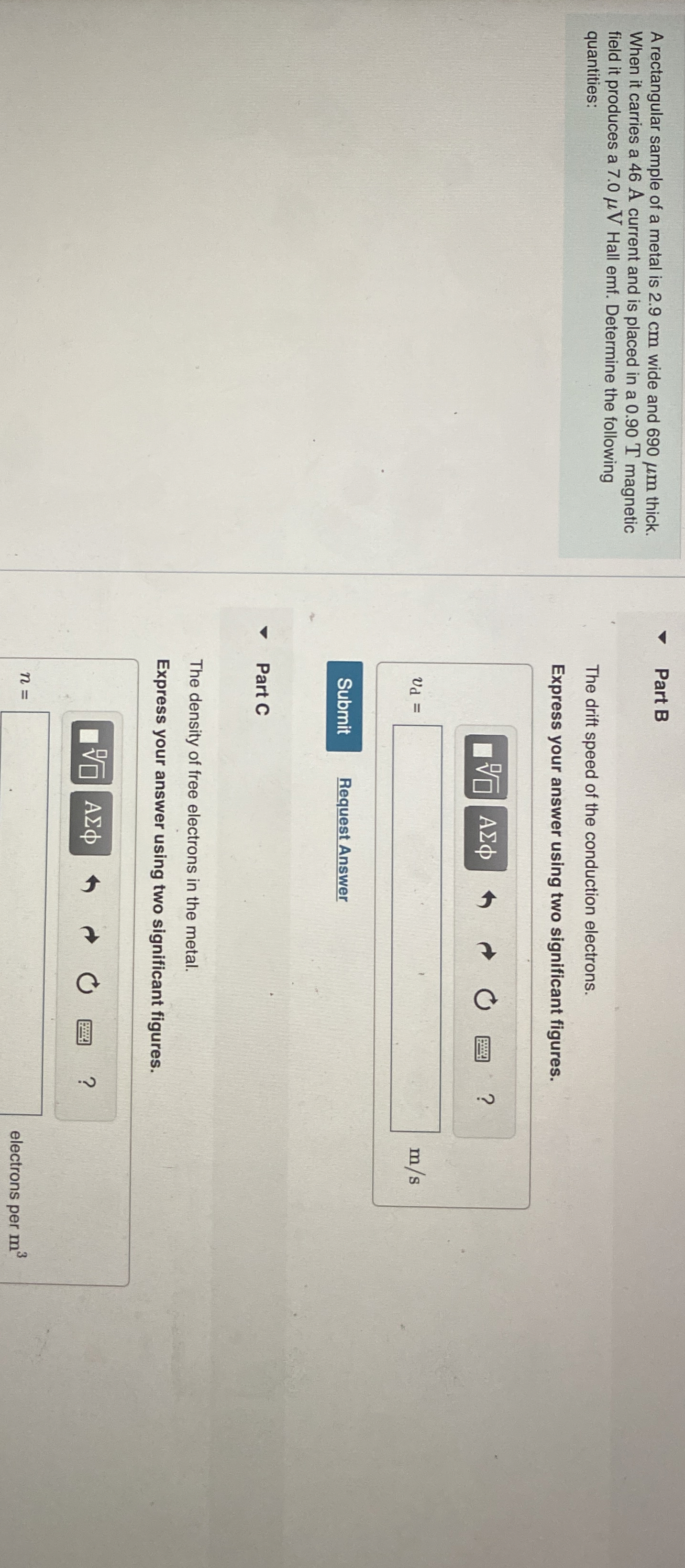 A rectangular sample of a metal is 2 . 9 cm wide