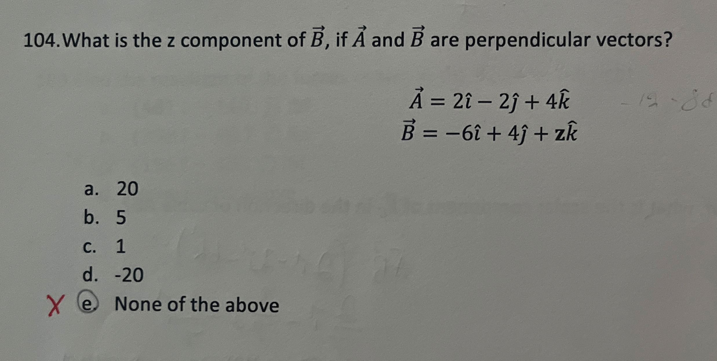 1 0 4 . What is the z component of vec ( B ) , if