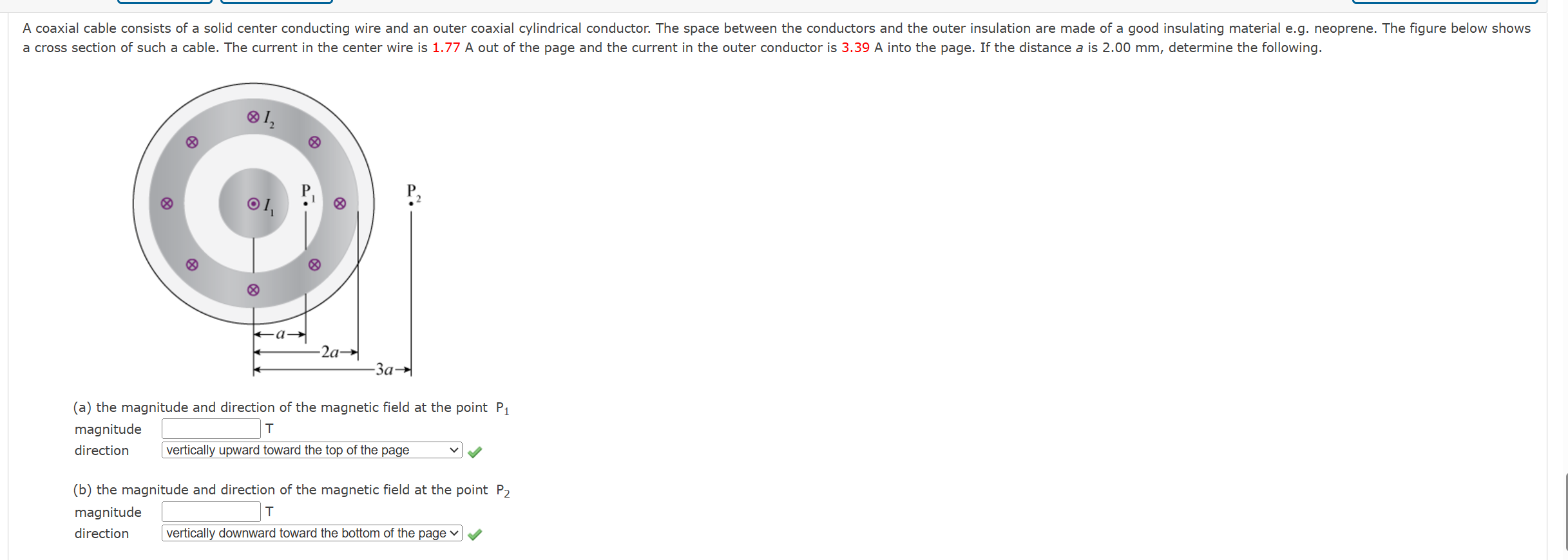 a cross section of such a cable. The current in