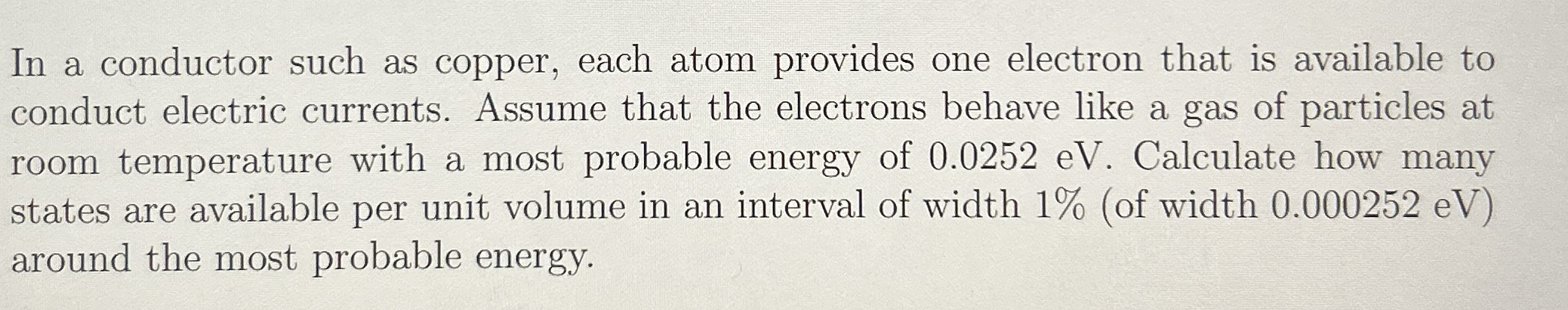 In a conductor such as copper, each atom provides