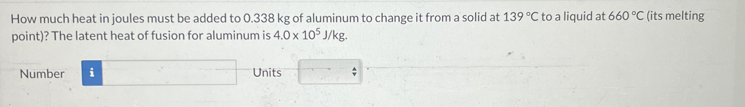 How much heat in joules must be added to 0 . 3 3