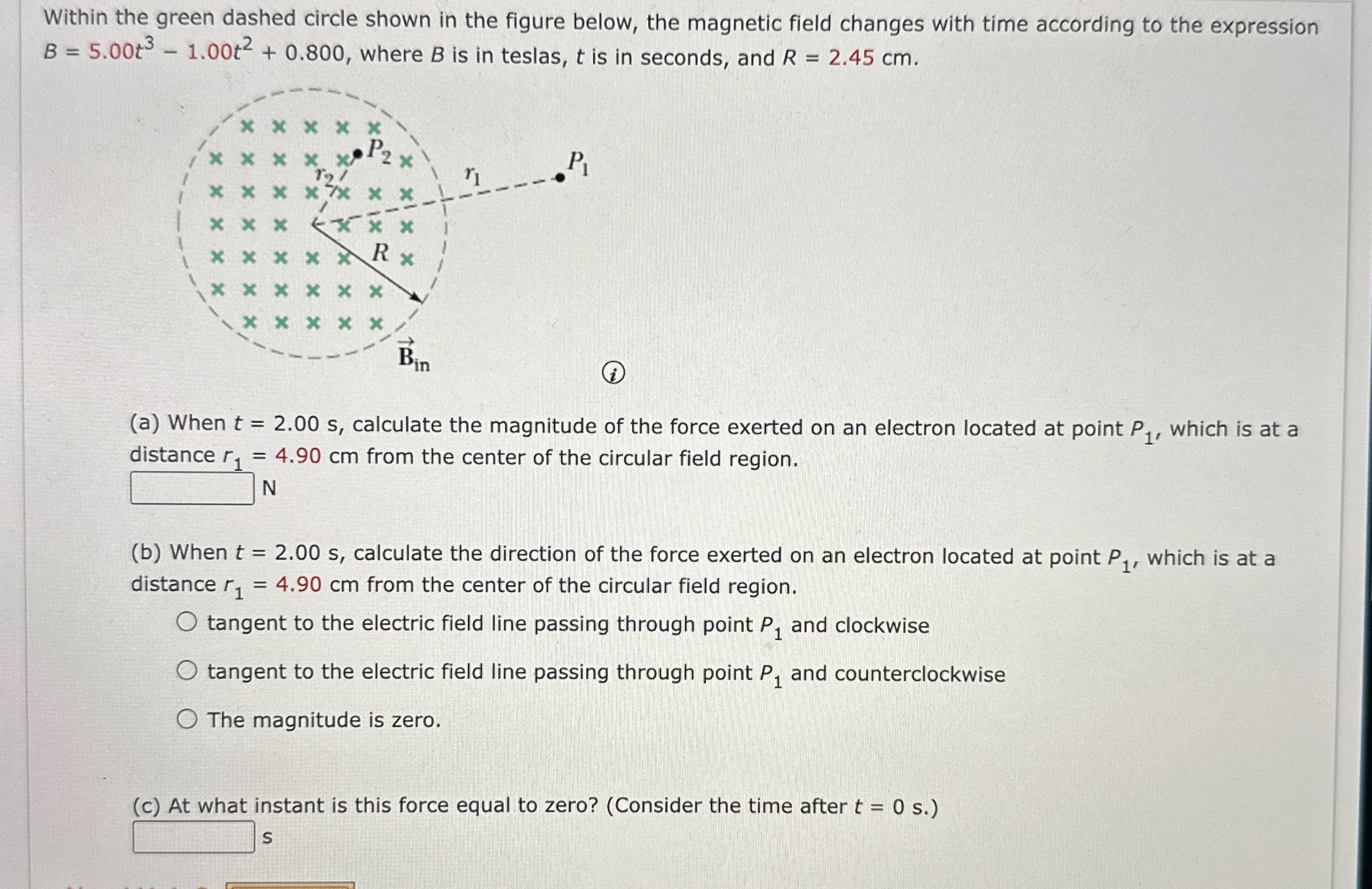 Within the green dashed circle shown in the