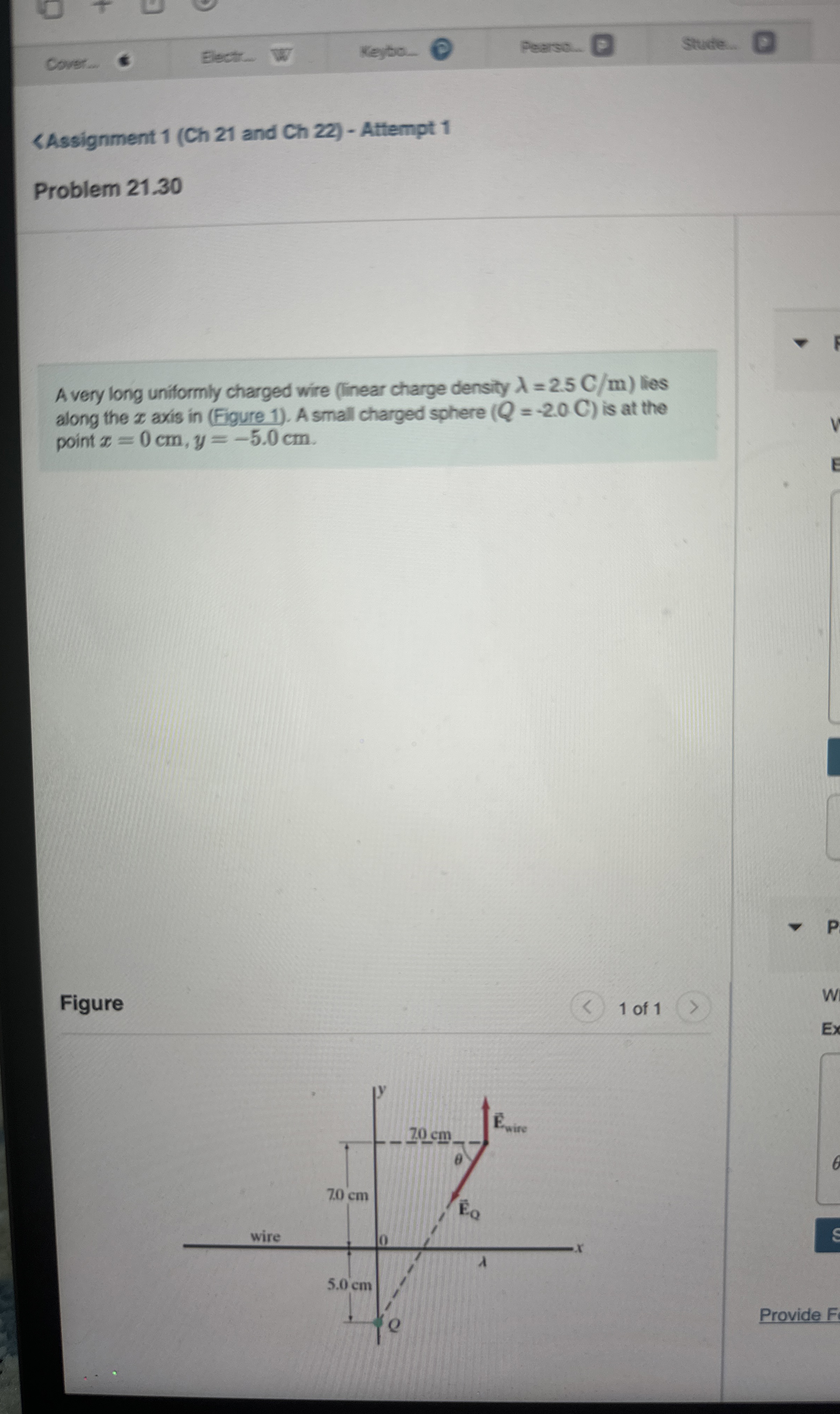 A very long uniformly charged wire ( linear