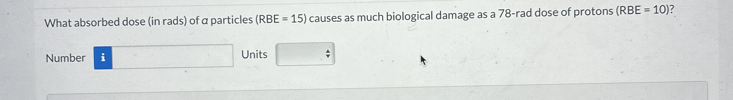 What absorbed dose ( in rads ) of a particles (