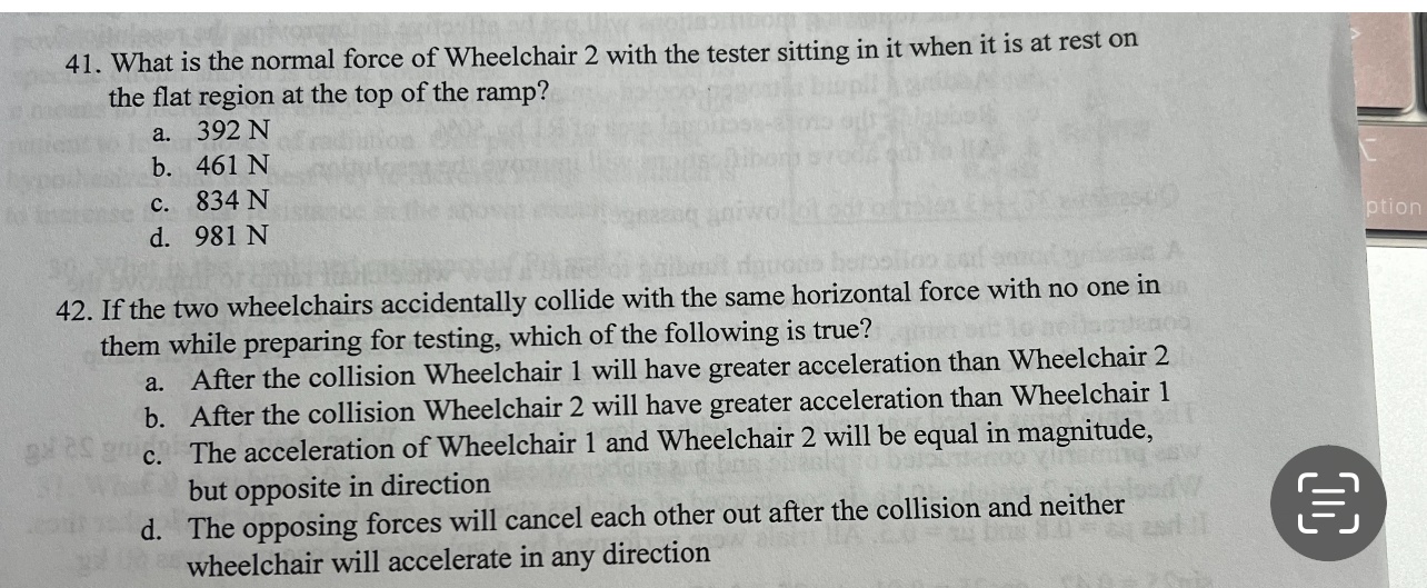 Questions 3 7 - 4 3 refer to the following