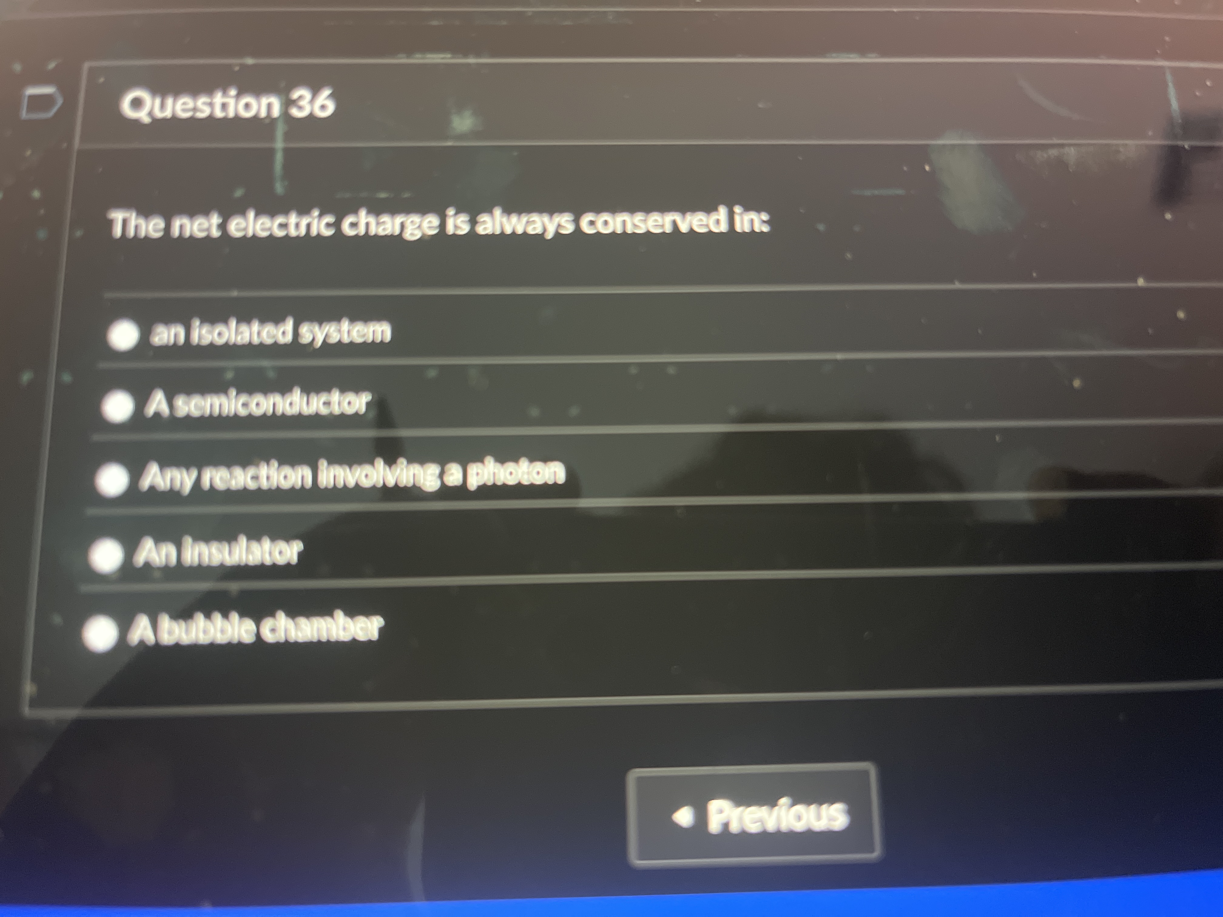 Question 3 6 The net electric charge is always