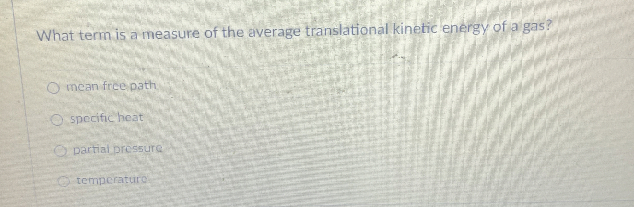 What term is a measure of the average