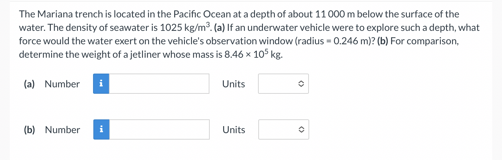 The Mariana trench is located in the Pacific