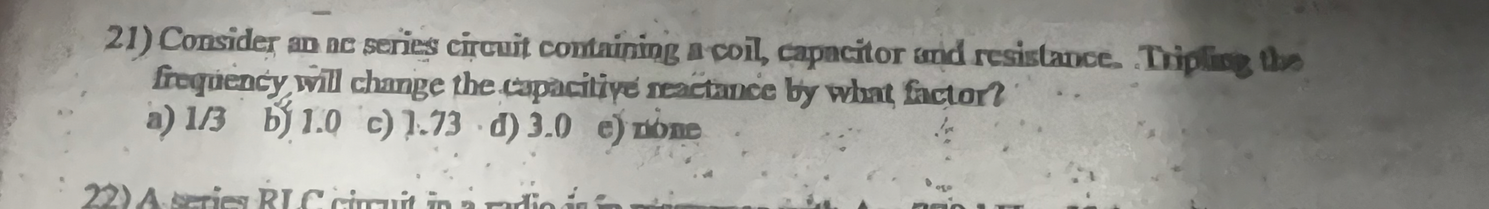 Consider an ne series circuit containing a coil,