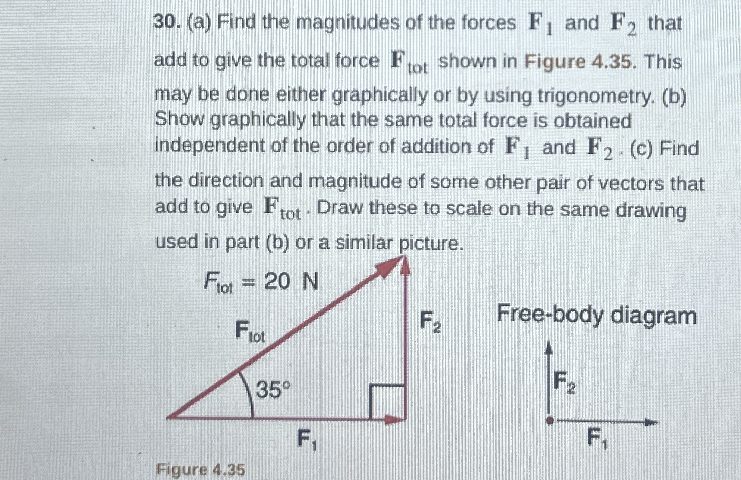 ( a ) Find the magnitudes of the forces F 1 and F