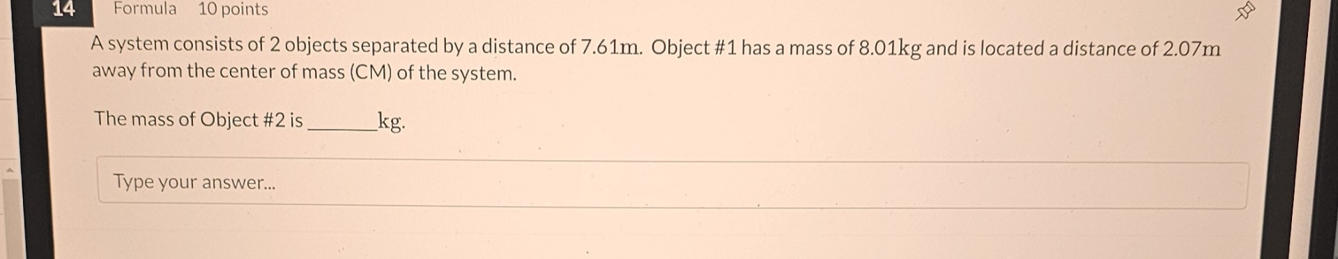 1 4 Formula 1 0 points A system consists of 2