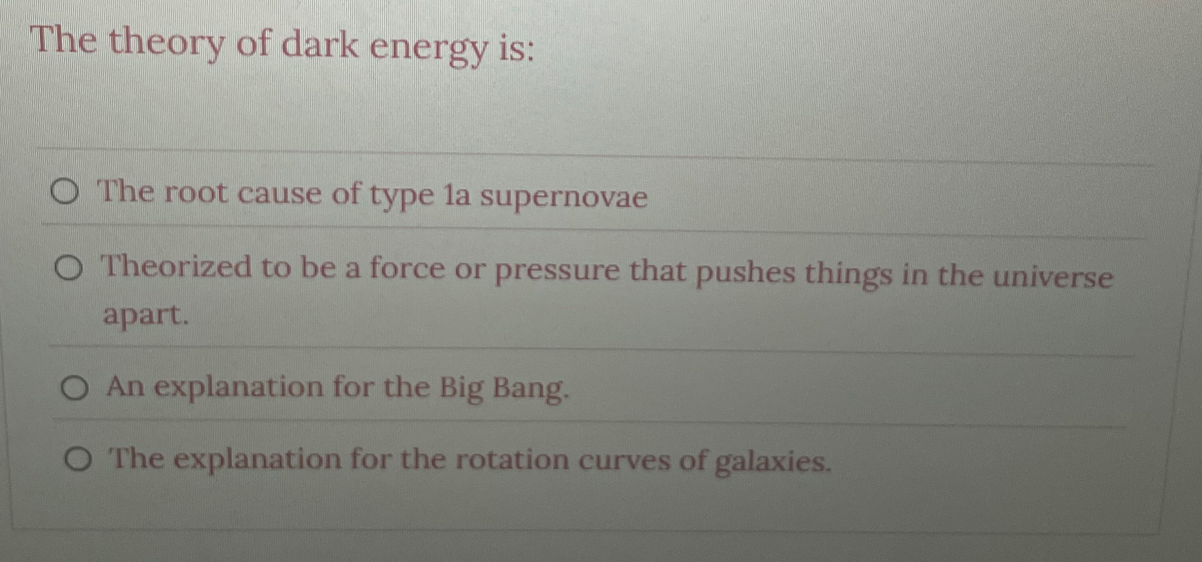 The theory of dark energy is: The root cause of