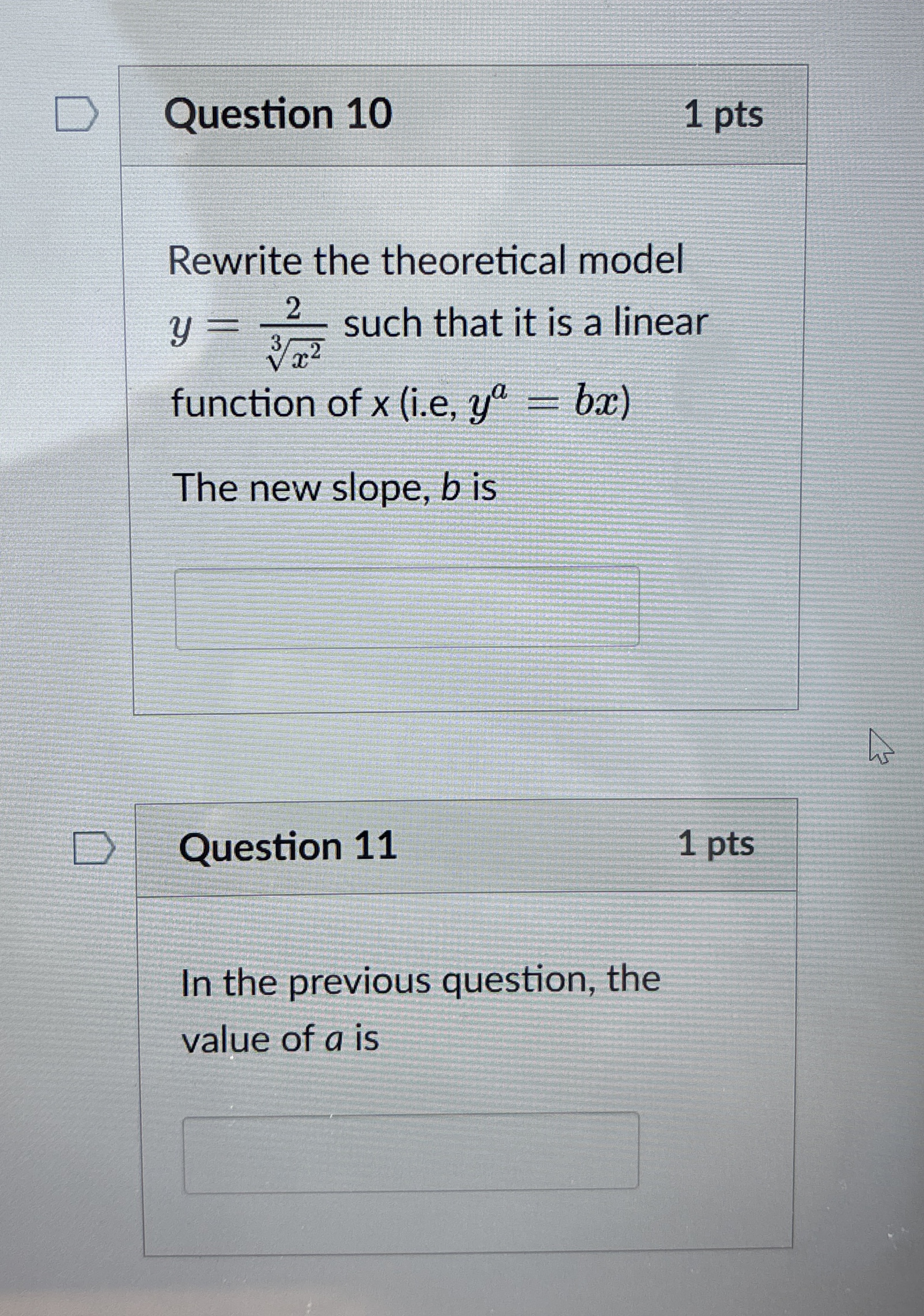 Question 1 0 1 pts Rewrite the theoretical model