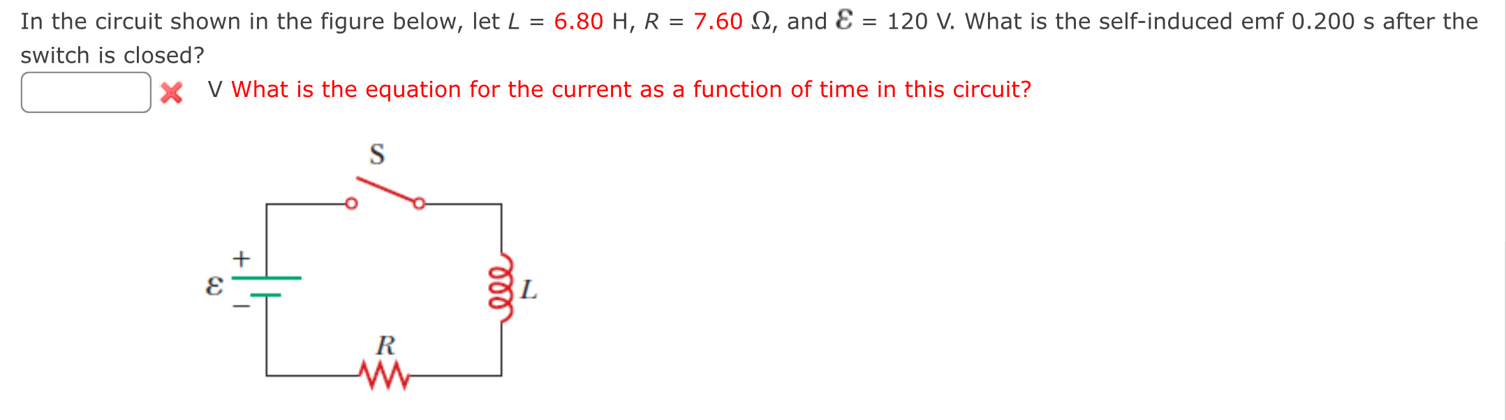 In the circuit shown in the figure below, let L =