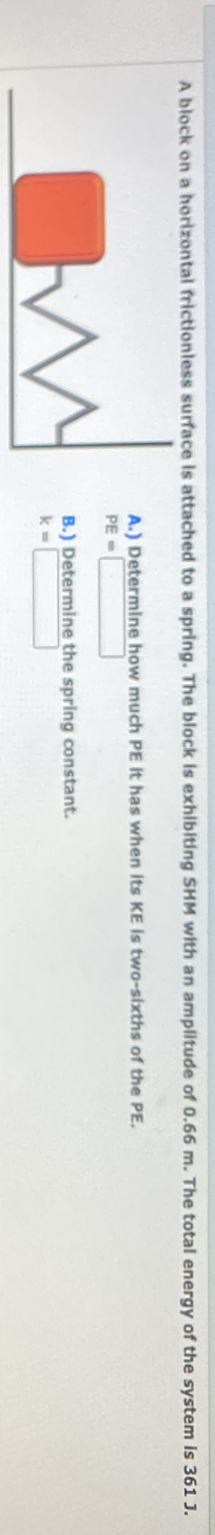 NEED HELP ASAP A block on a horizontal