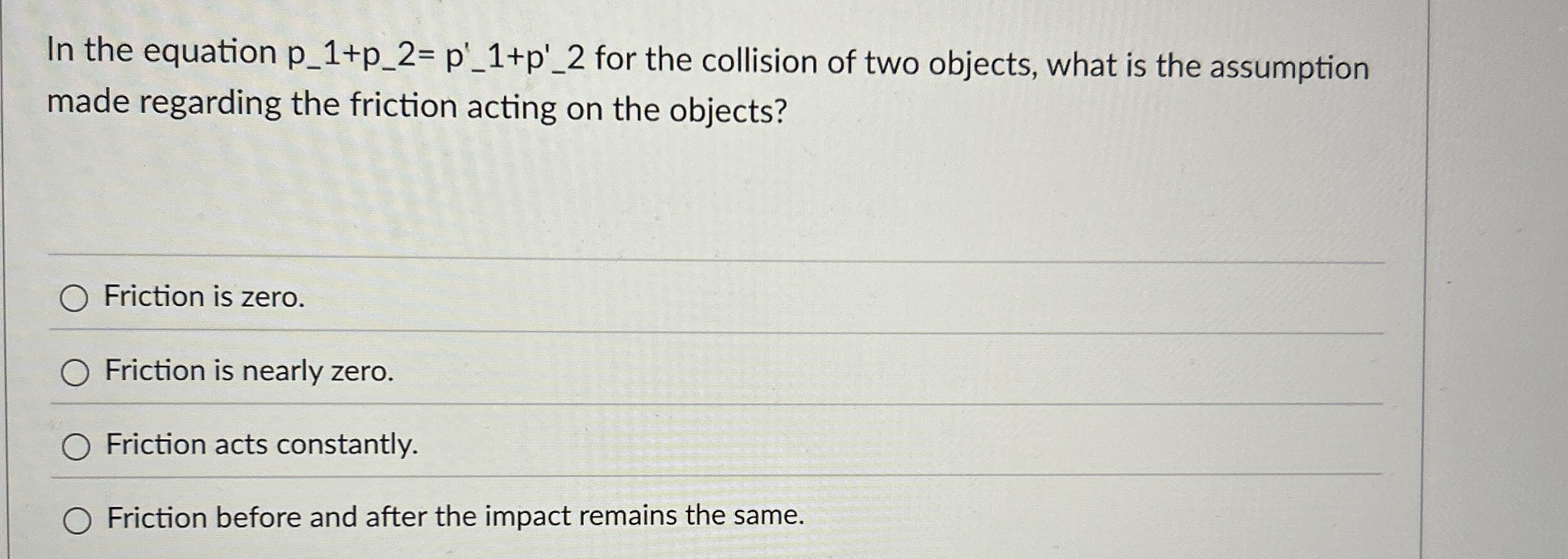 In the equation p - 1 + p - 2 = p - ' 1 + p - ' 2