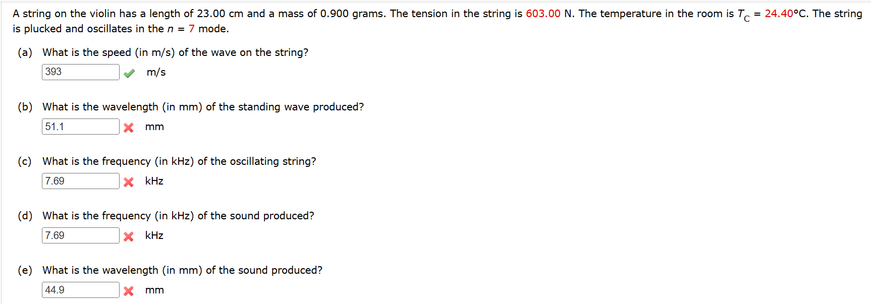 A string on the violin has a length of 2 3 . 0 0