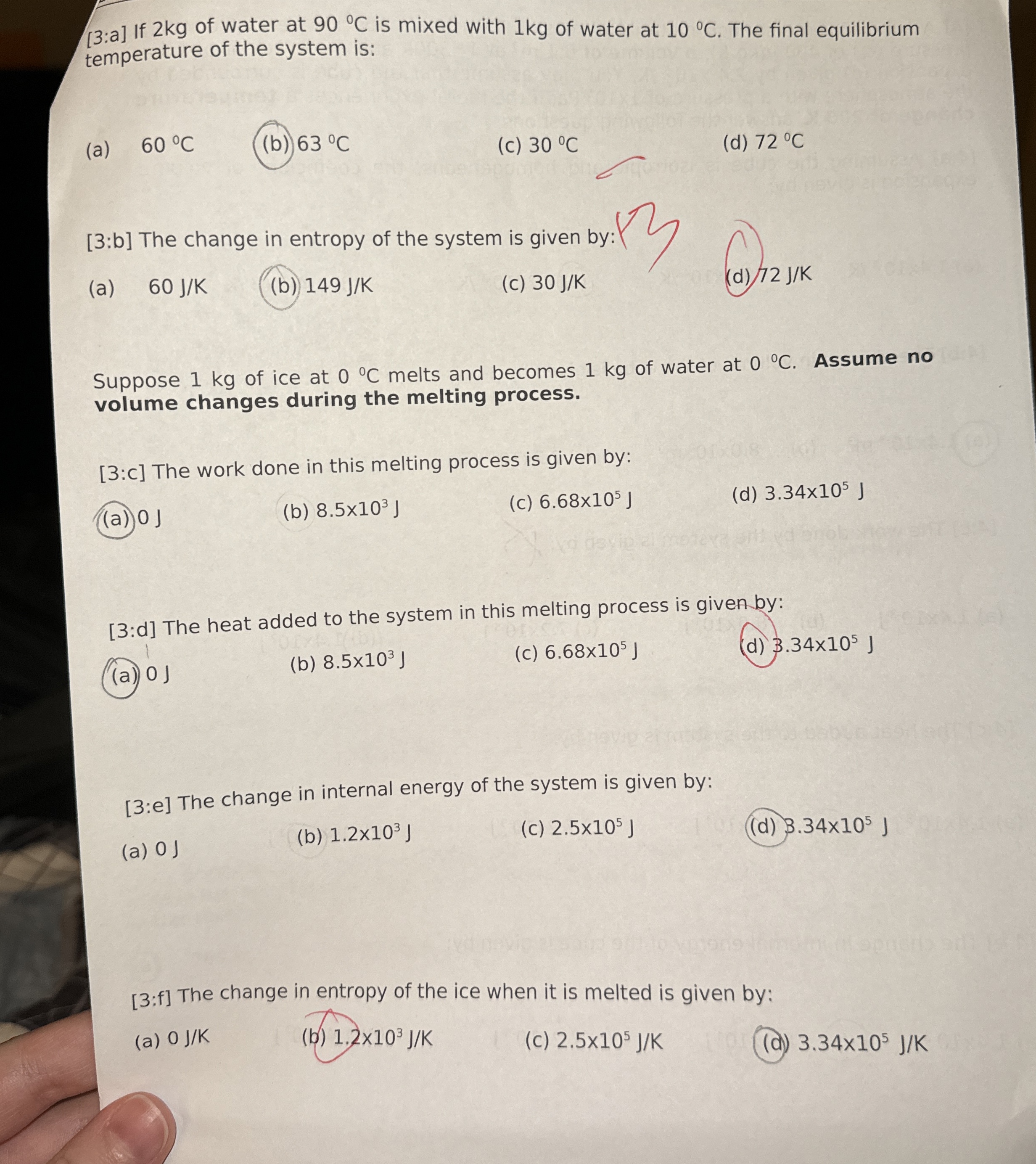 [ 3 :a ] If 2 kg of water at 9 0 C is mixed with