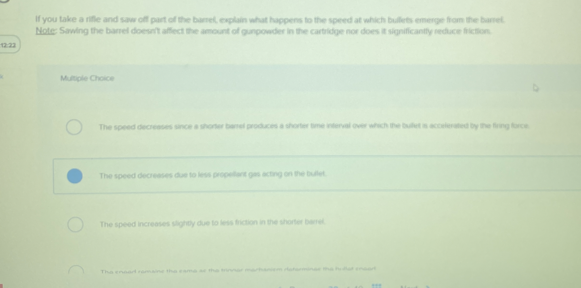 If you take a rifle and saw off part of the