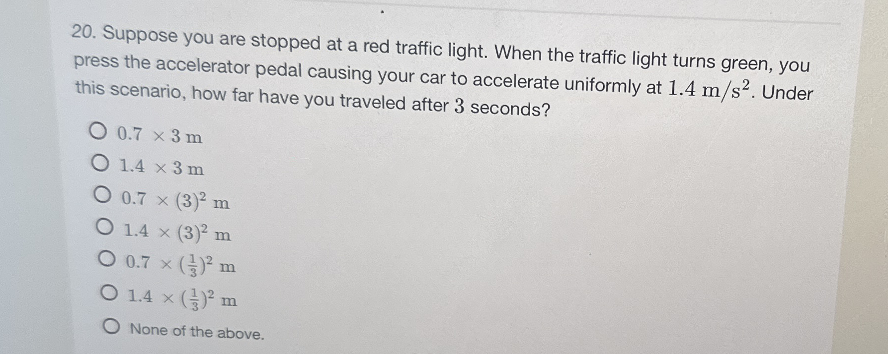 Suppose you are in a car traveling north towards