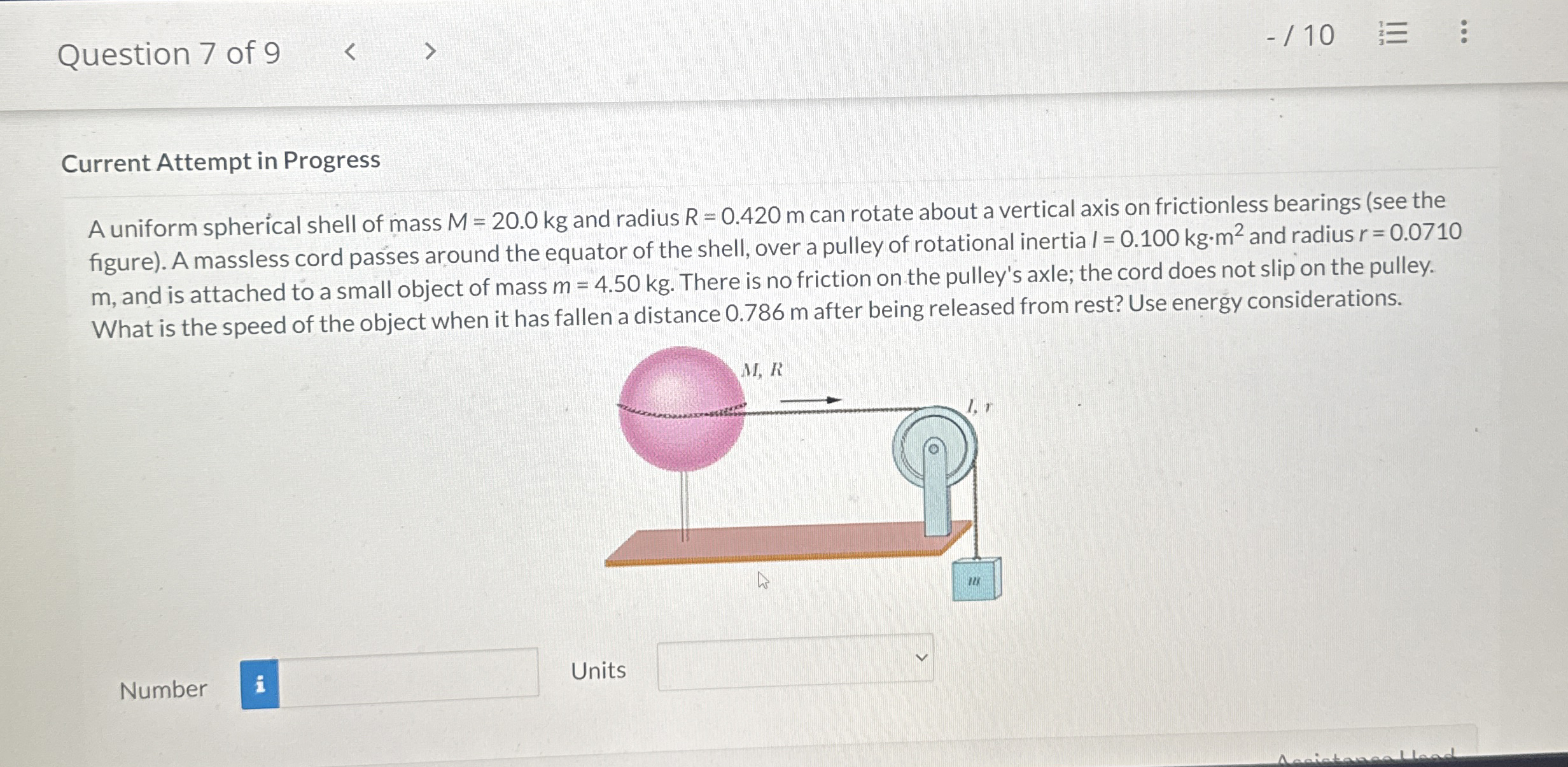 Question 7 of 9 / 1 0 Current Attempt in Progress