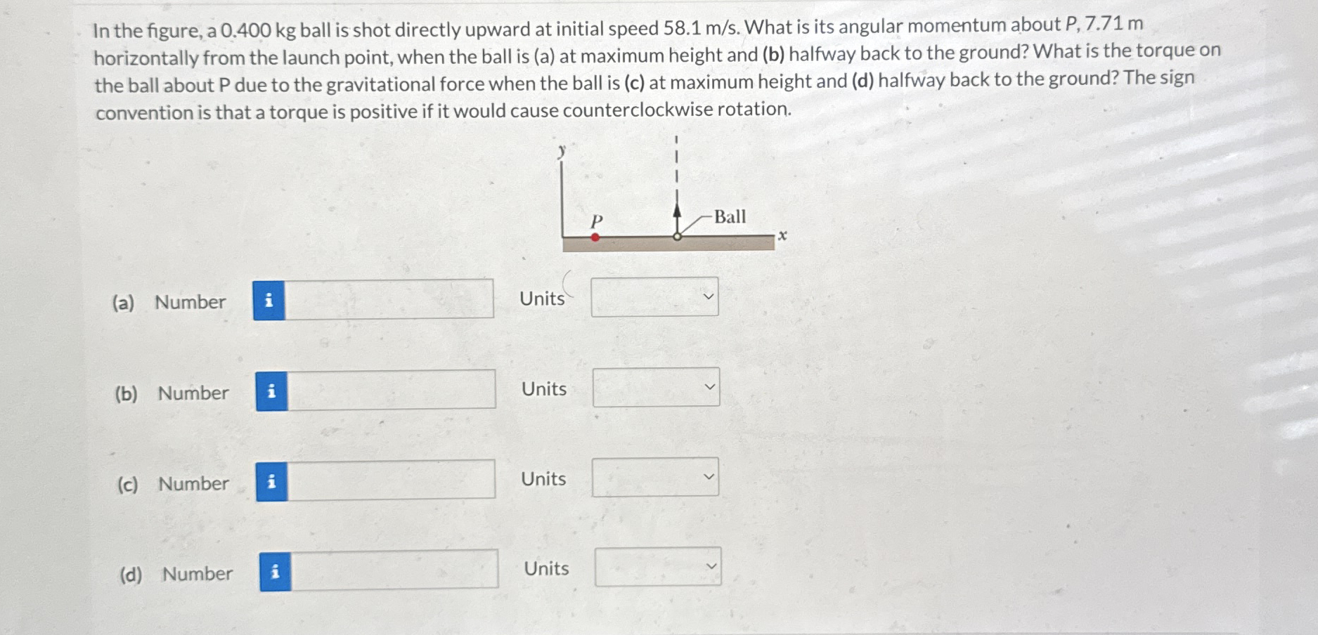 In the figure, a 0 . 4 0 0 kg ball is shot