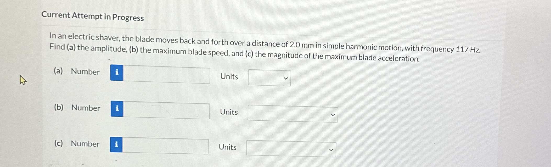 Current Attempt in Progress In an electric