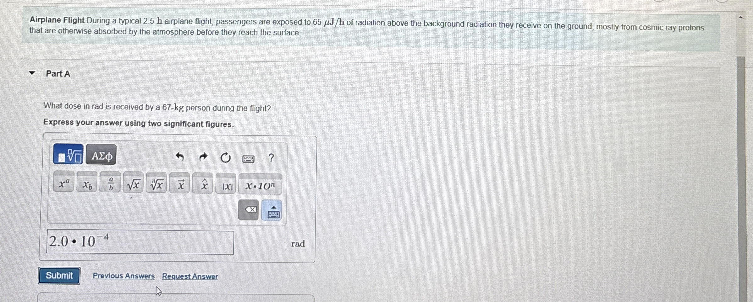 Airplane Flight During a typical 2 . 5 - h