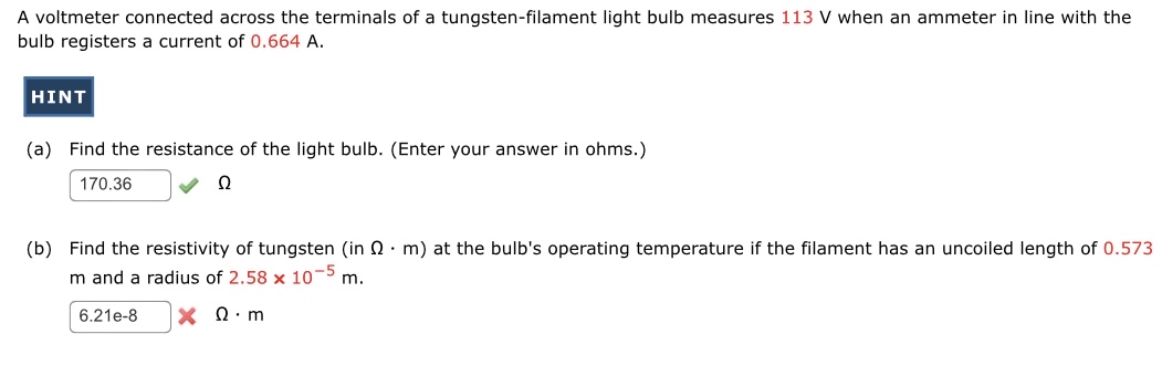 A voltmeter connected across the terminals of a
