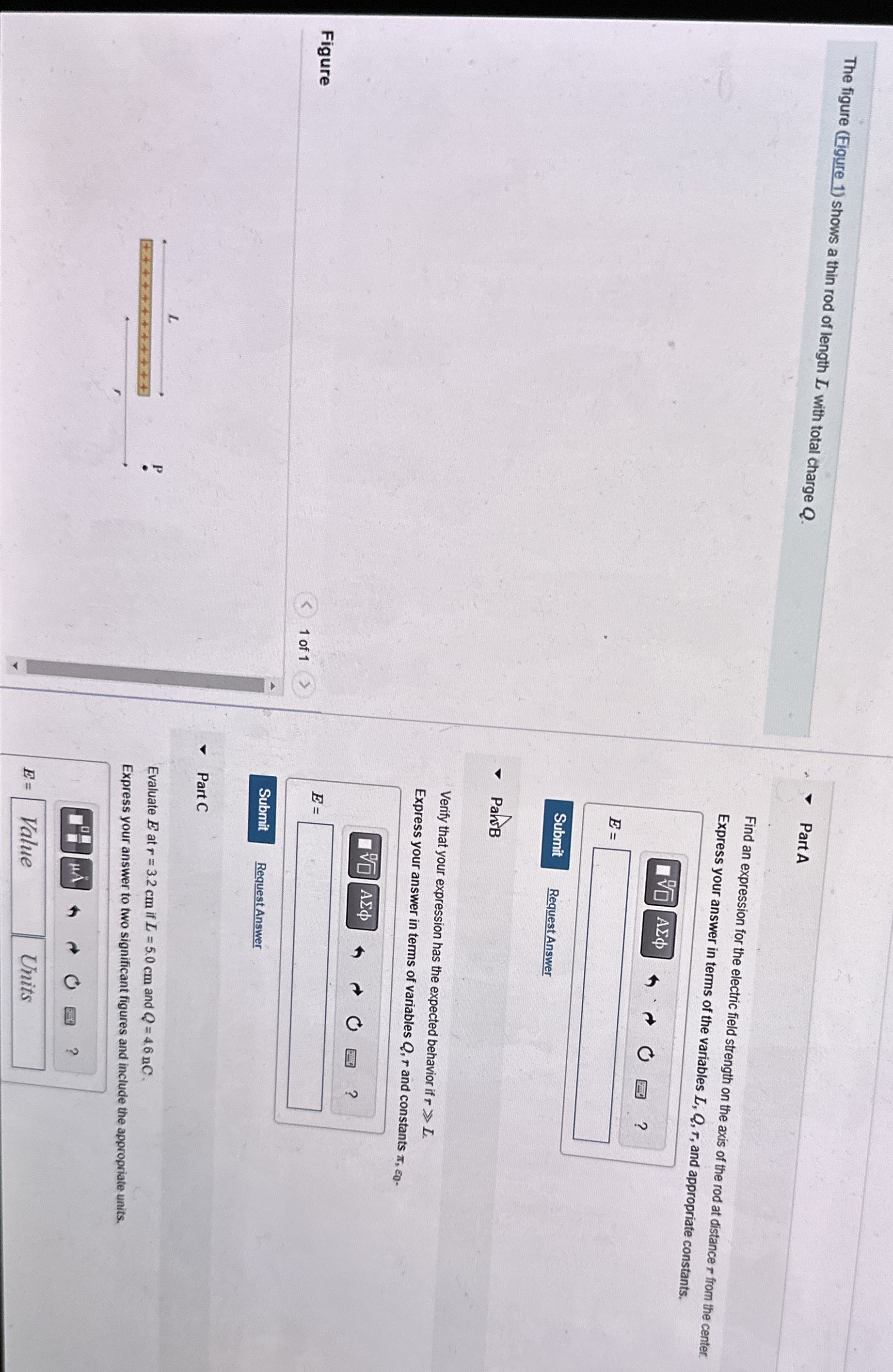 The figure ( Figure 1 ) shows a thin rod of