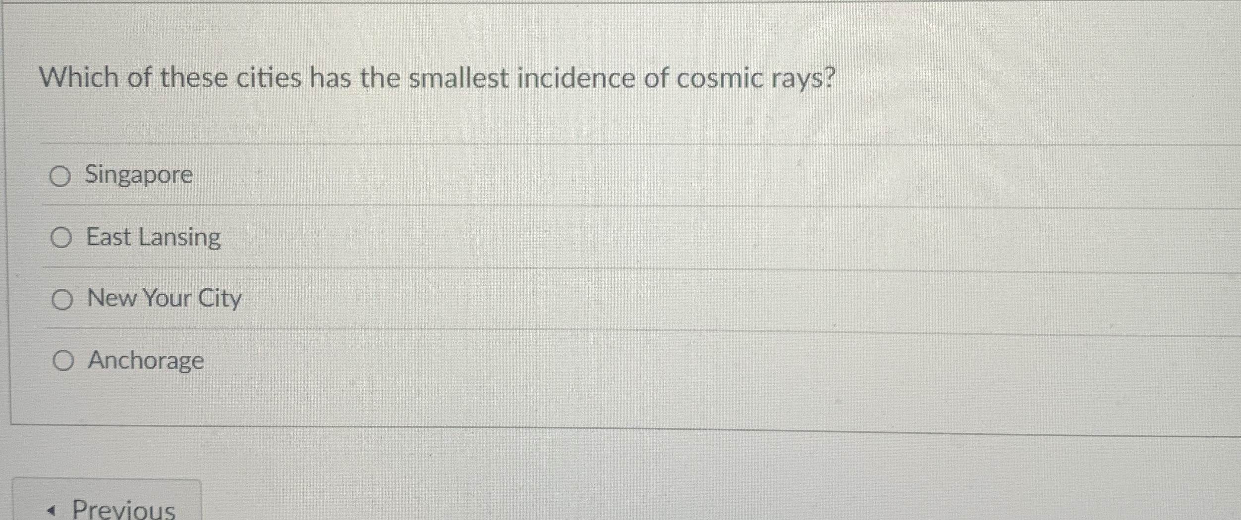 Which of these cities has the smallest incidence