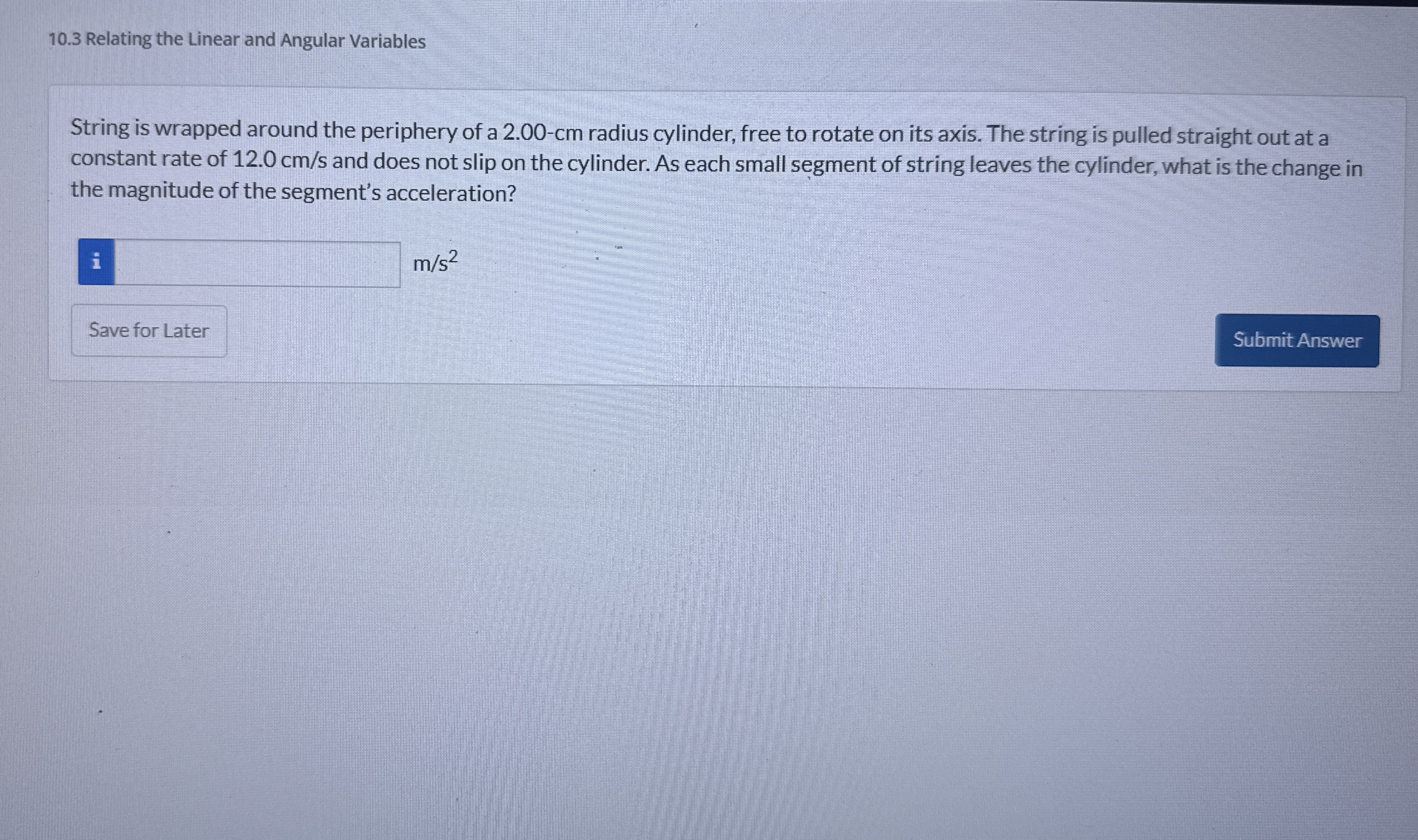 1 0 . 3 Relating the Linear and Angular Variables