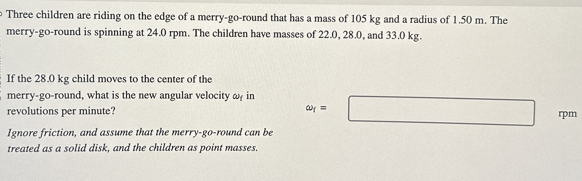 Three children are riding on the edge of a merry
