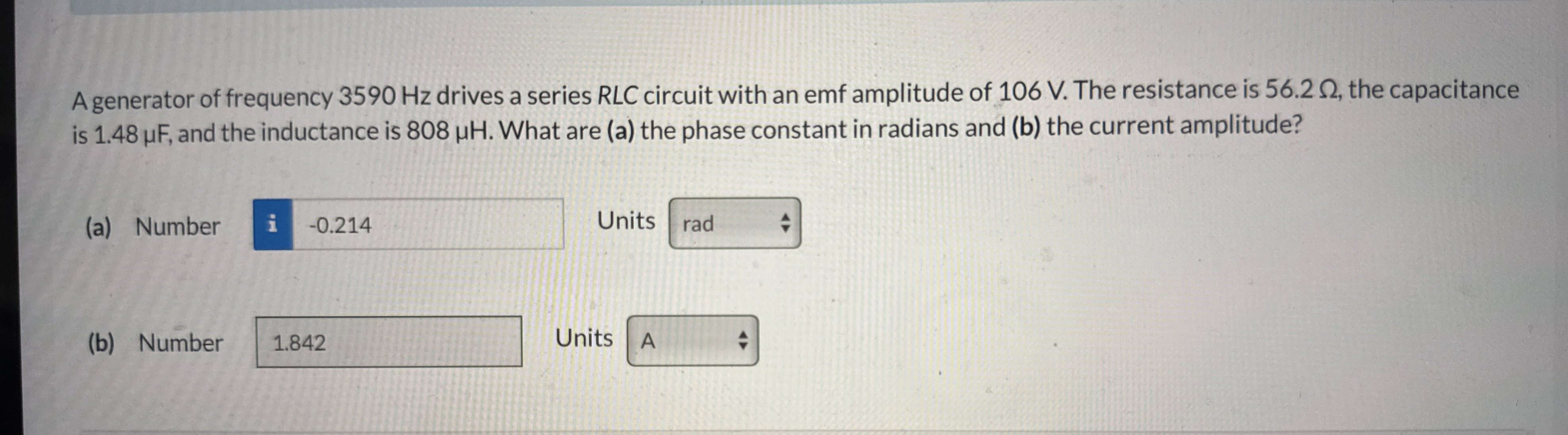 A generator of frequency 3 5 9 0 Hz drives a